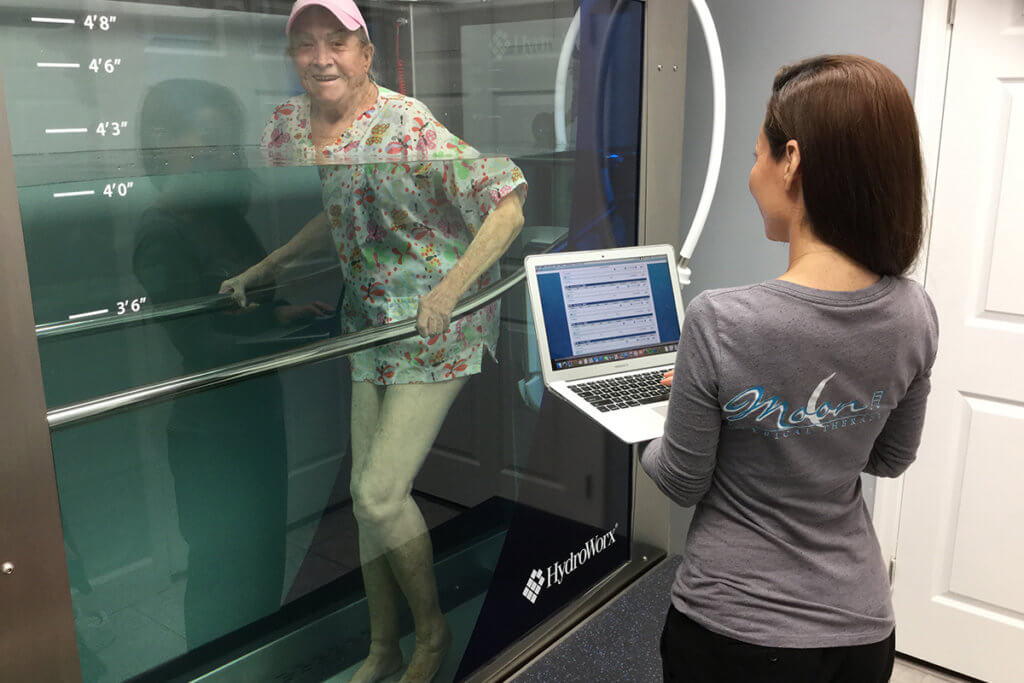Walking on an Underwater Treadmill - Moon Physical Therapy
